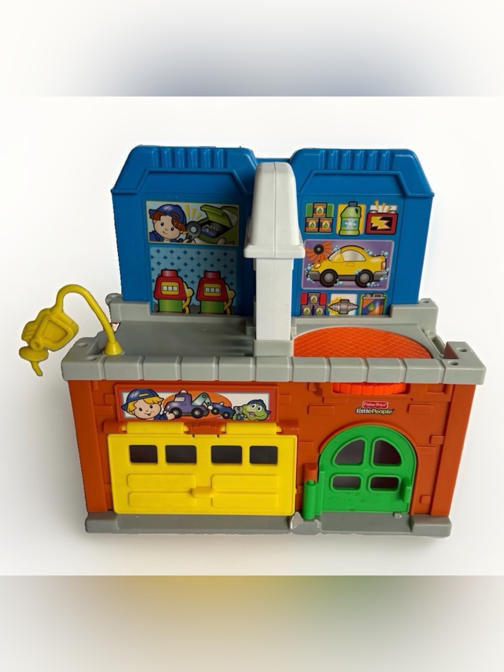 Fisher Price Little People WHEELIES STOW 'N TOW GARAGE Toy Car Vehicle Playset